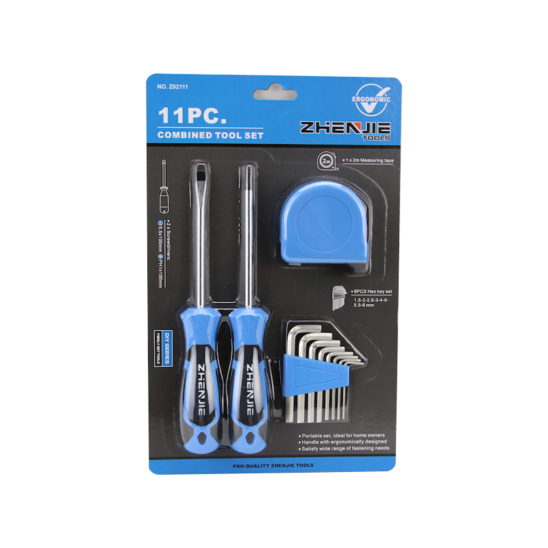 ست نوار اندازه گیری کلید شش گوش پیچ گوشتی شیاردار و فیلیپس CRV 11 عدد