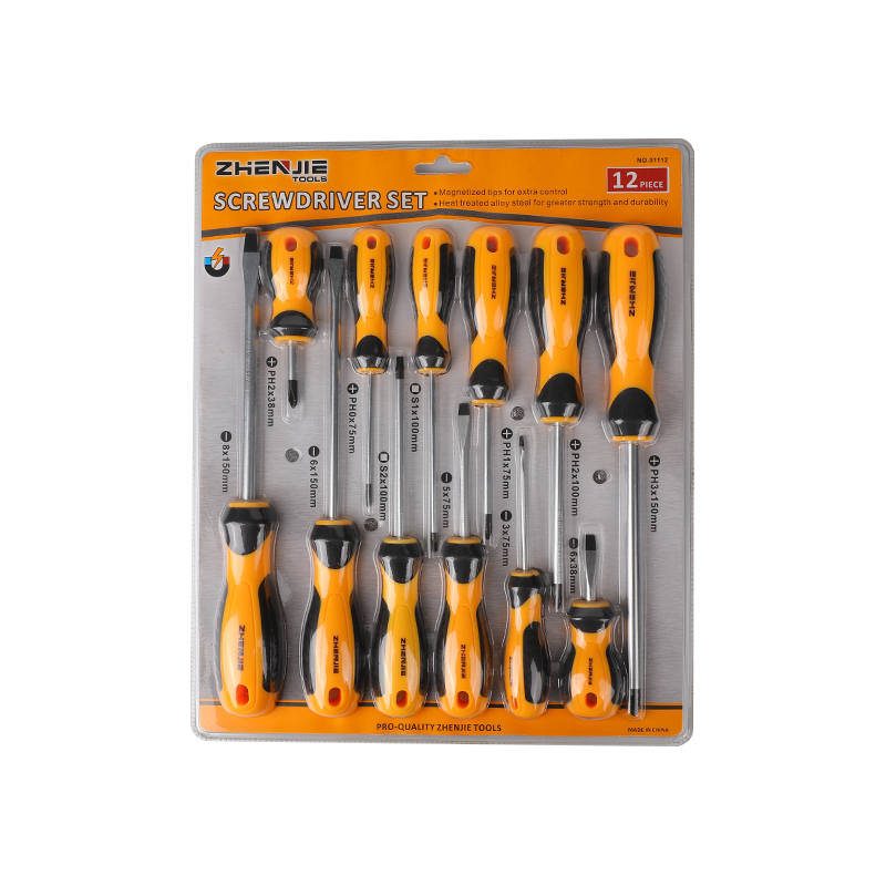 مجموعه پیچ گوشتی فیلیپس شکافدار و مربعی CRV 12 عددی