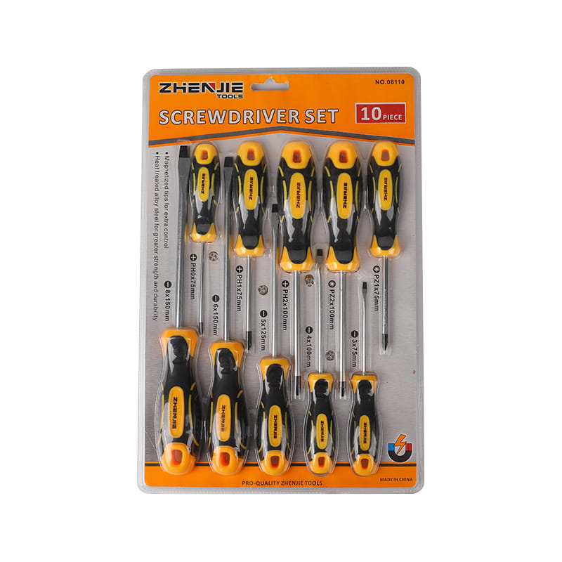 ست پیچ گوشتی شیاردار فیلیپس Pozidriv CRV 10 عدد