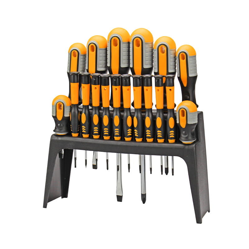 مجموعه پیچ گوشتی CRV Torx بسته بندی قفسه پلاستیکی و دوبلستری 18 عددی