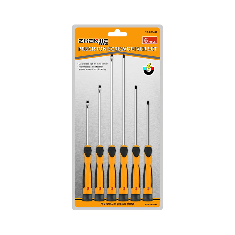 ست پیچ گوشتی دقیق با تیغه بلند 6 عددی شکاف دار Phillips Torx